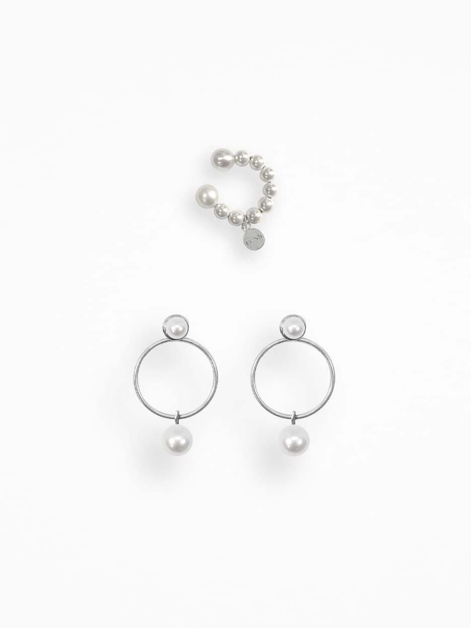 "O Sh CLASSIC" EAR SET SILVER