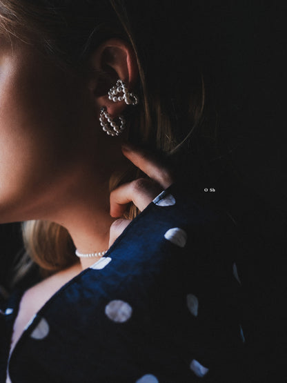 "TULLEE" EAR SET SILVER