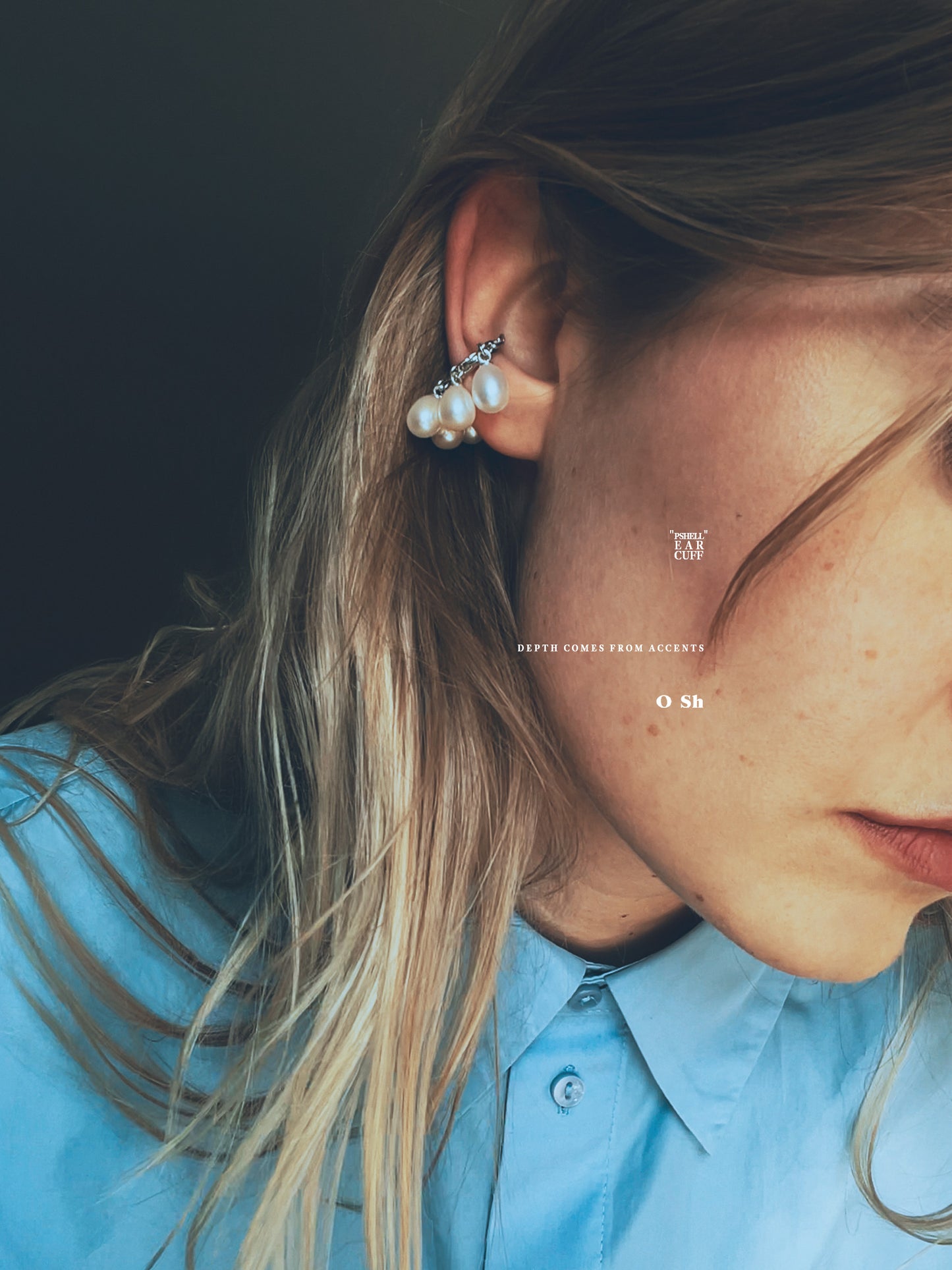 "PSHELL" EAR CUFF SILVER