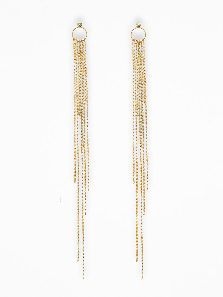 "RAIN" EAR SET VERMEIL