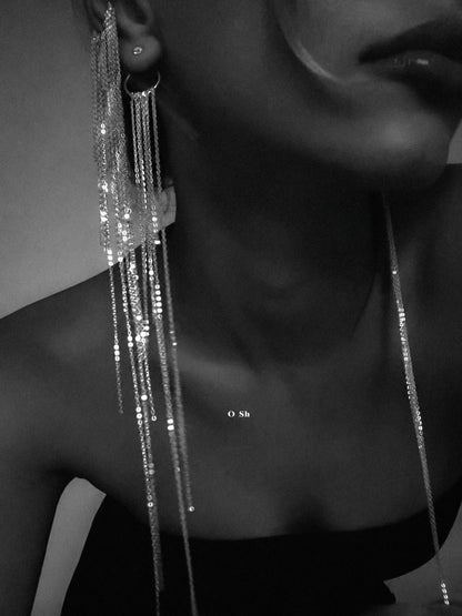 "RAIN" EAR SET VERMEIL