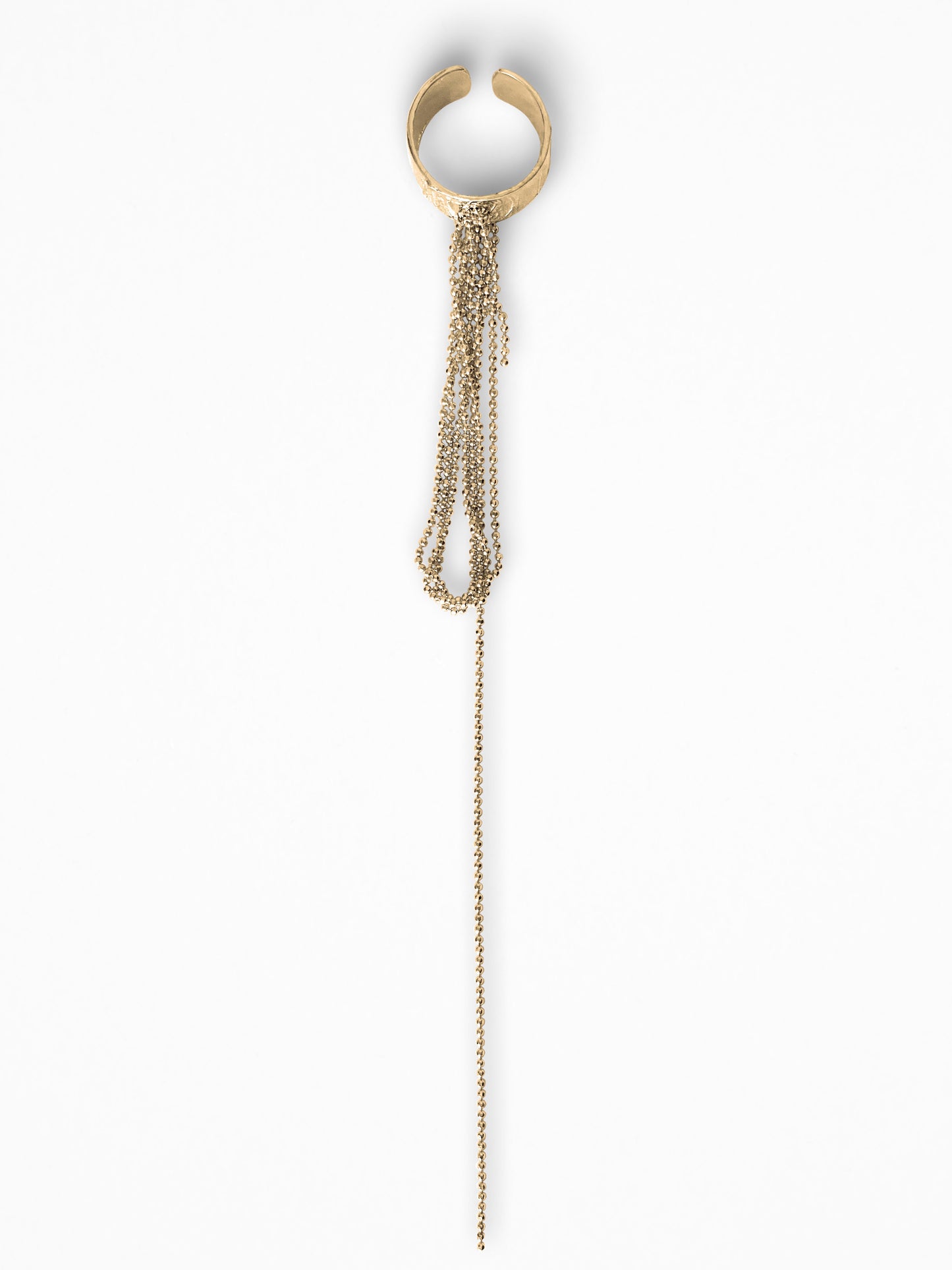 "RIPPED-CHAIN" RING VERMEIL