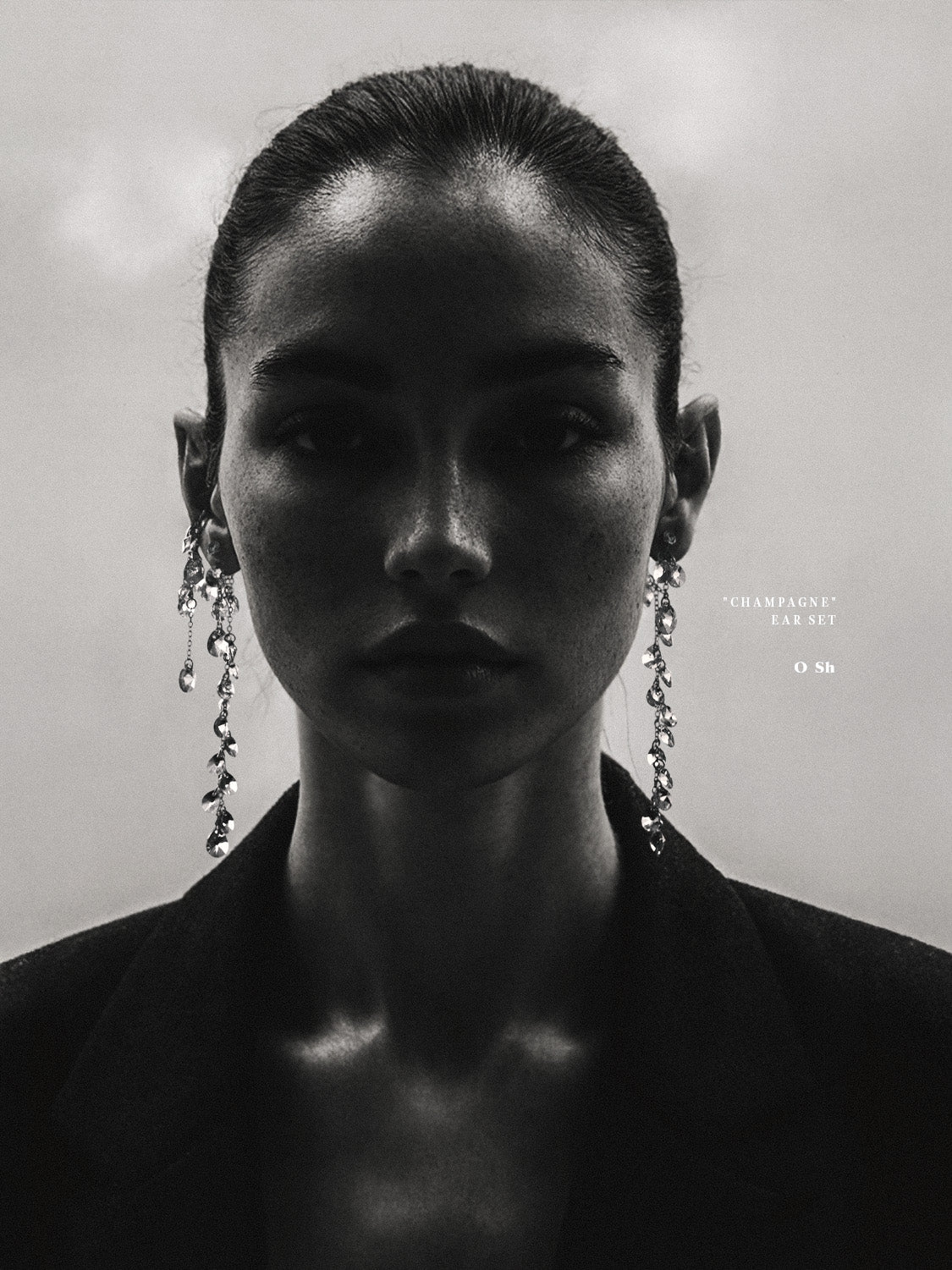 "CHAMPAGNE" EAR SET SILVER