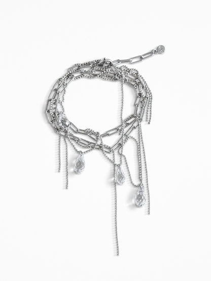 "RIPPED-CHAIN" BRACELET SILVER