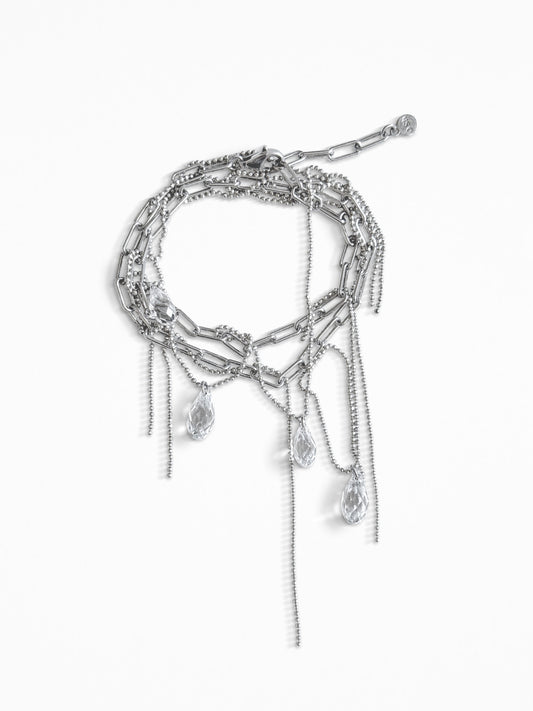 "RIPPED-CHAIN" BRACELET SILVER