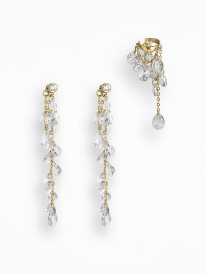 "CHAMPAGNE" EAR SET VERMEIL