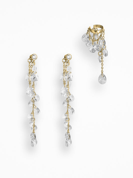 "CHAMPAGNE" EAR SET VERMEIL