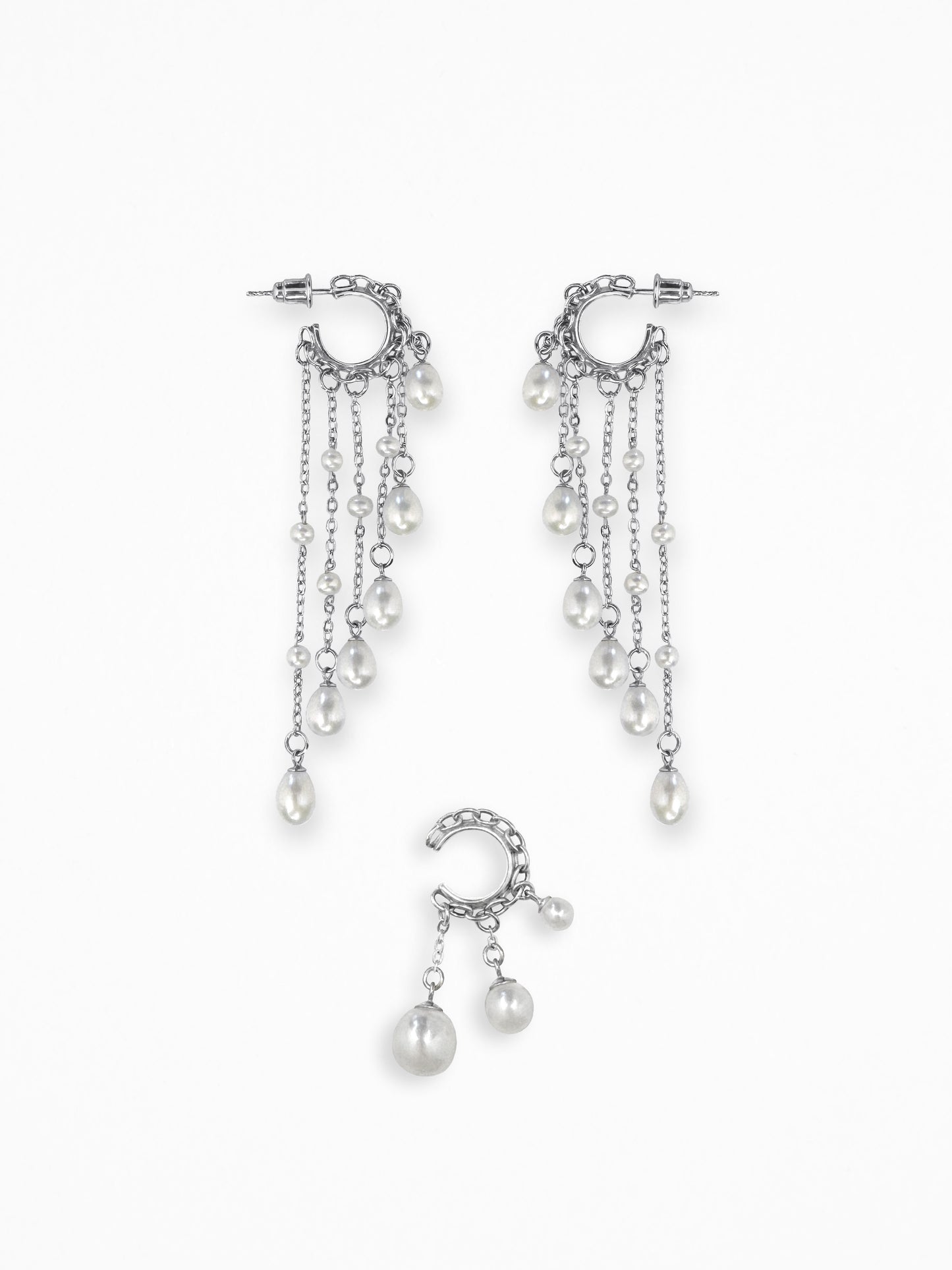 "AERA" EAR SET SILVER