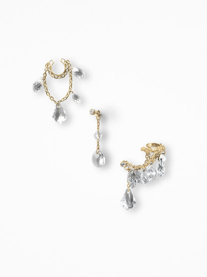 "STUNN" EAR SET SILVER