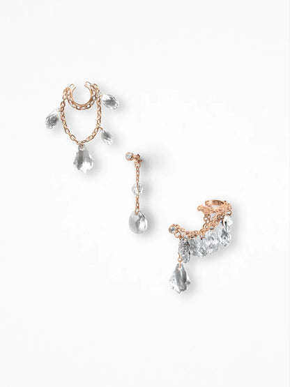 "STUNN" EAR SET ROSE-GOLD VERMEIL