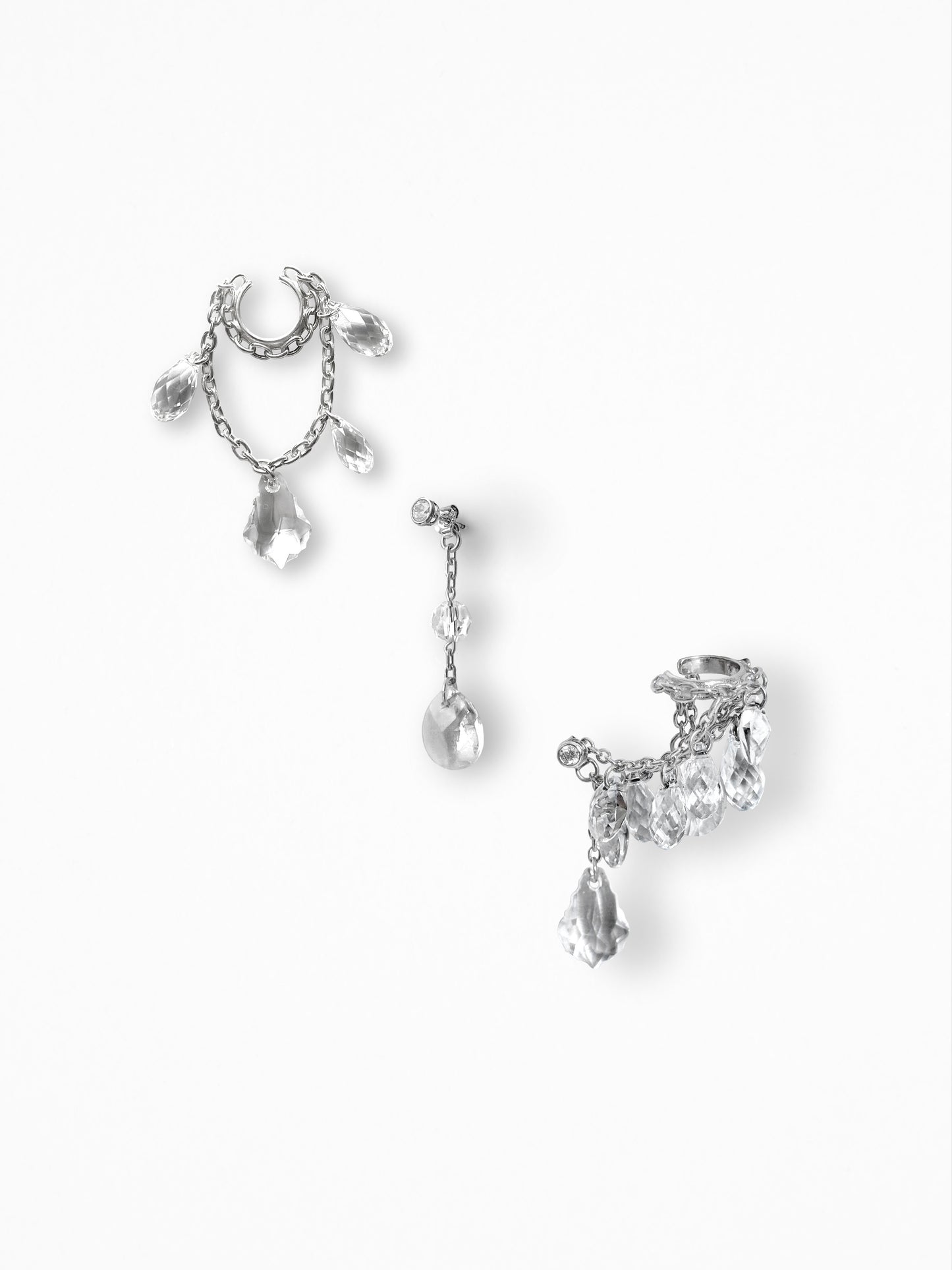 "STUNN" EAR SET SILVER