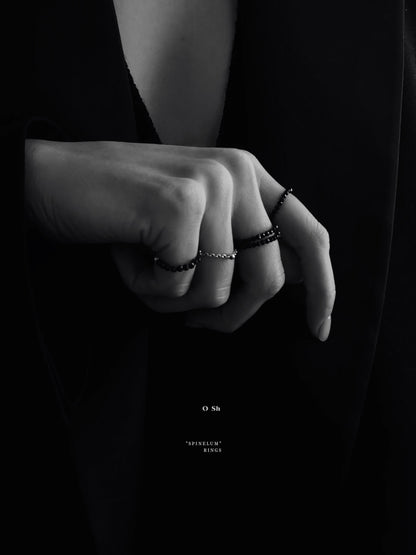 "SPINELUM TRIO" RINGS SILVER