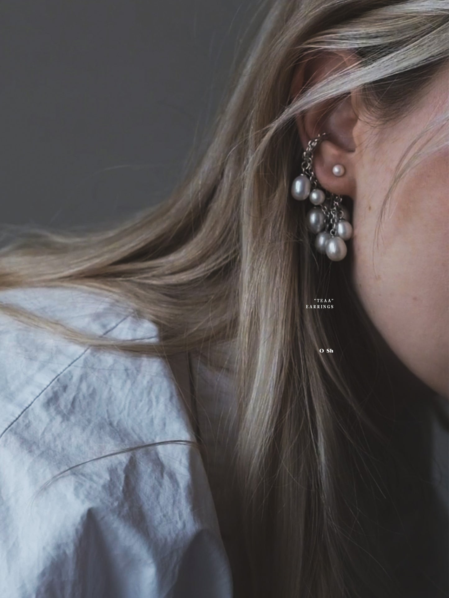 "TEAA" EARRINGS SILVER