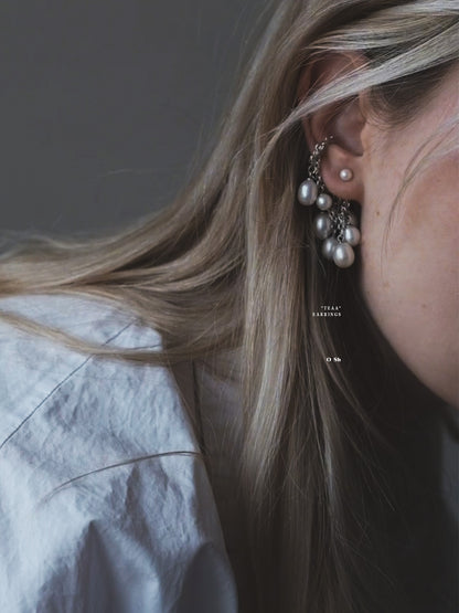 "TEAA" EARRINGS SILVER