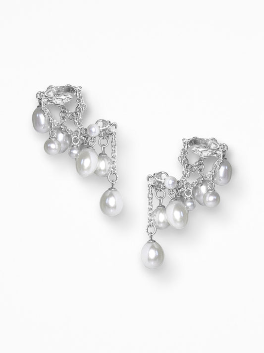 "TEAA" EARRINGS SILVER