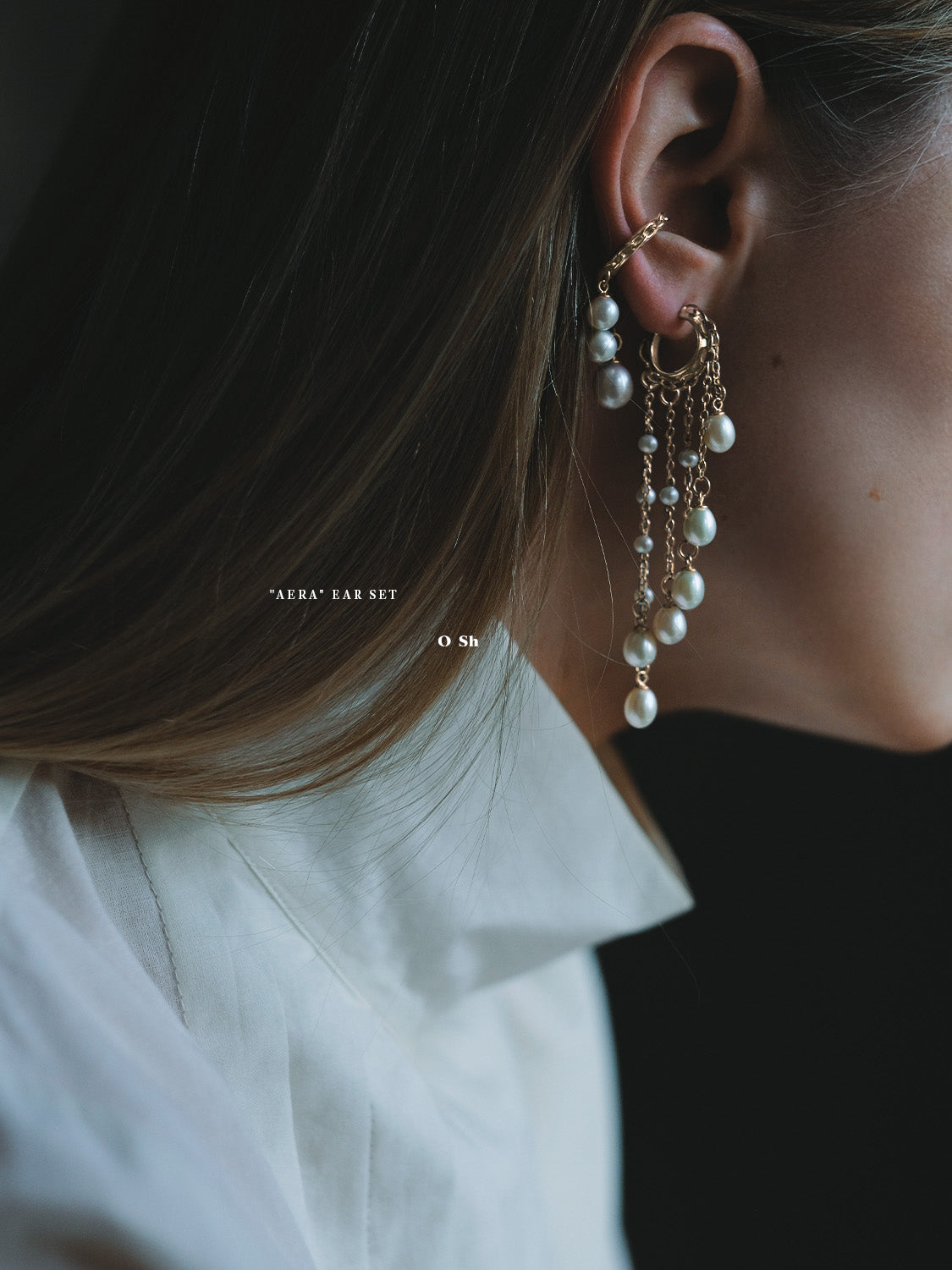 "AERA" EAR SET VERMEIL