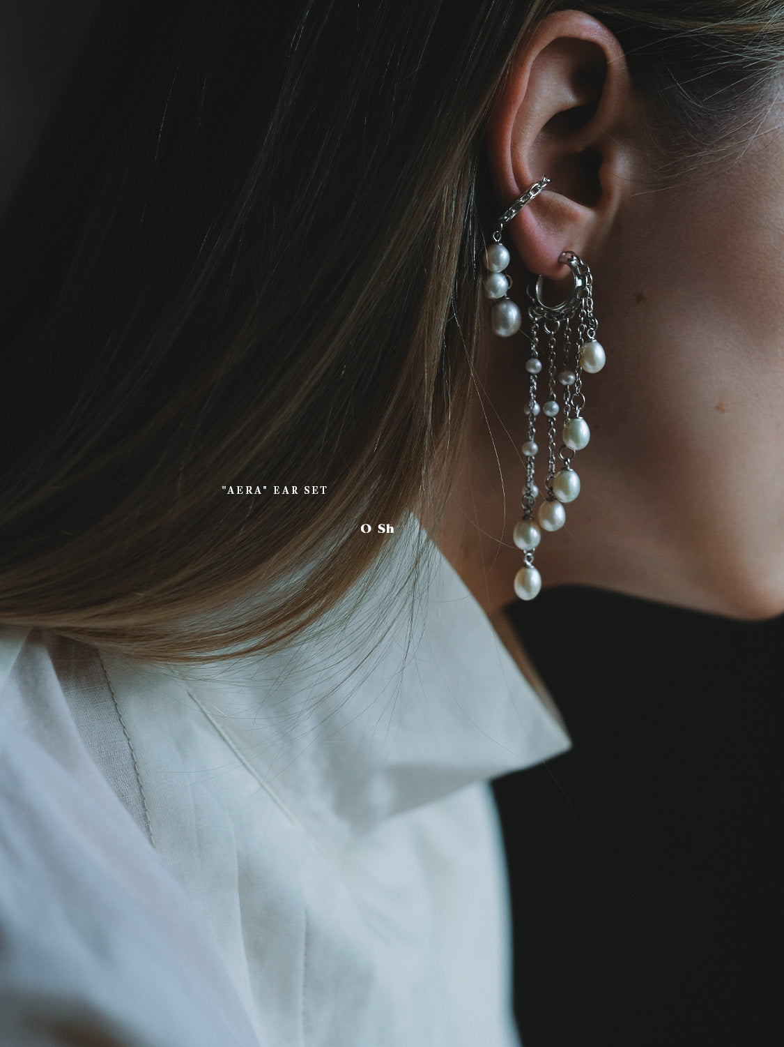 "AERA" EAR SET SILVER